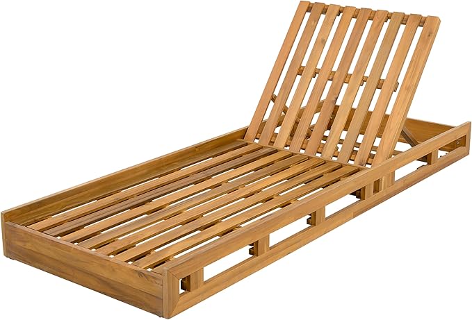 Outdoor Lounge Chaise Set with 2" Water-Resistant Cushion, 4-Position Adjustable Backrest Recliner - Photo 8