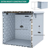 YITAHOME 230 Gallon Large Deck Box with Divider & Side Handles, Outdoor Double-Wall Storage for Patio Furniture Cushions - Photo 3