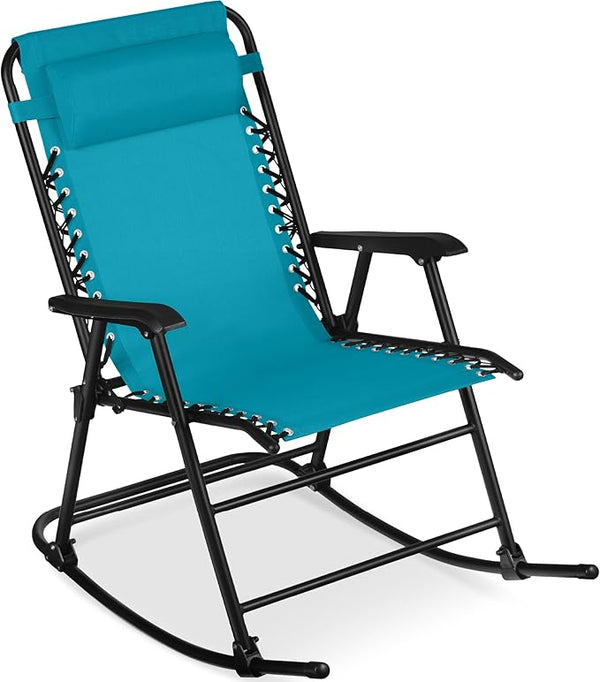 Best Choice Products Outdoor Folding Rocking Chair, Zero Gravity Lounge Chair - Photo 1