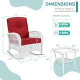 MEETWARM 3 Pieces Patio Conversation Set - Photo 4