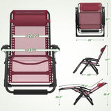 ZENPETIO Oversized Zero Gravity Chair, 33In XXL Zero Gravity Recliner Lounge Chair - Photo 3