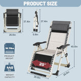 Slsy Zero Gravity Chair, Reclining Lounge Chair with Removable Tray for Indoor and Outdoor - Photo 3