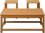 WestinTrends Malibu 3-Piece Set Outdoor Coffee and Side Table for Adirondack Chair, Orange - Photo 9