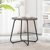 VECELO Patio Table, 17.7" Small Round Outdoor Side Table - Photo 5