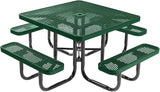 COATEDOUTDOORFURNITURE Heavy-Duty Portable Outdoor Picnic Table with Umbrella Hole - Photo 1
