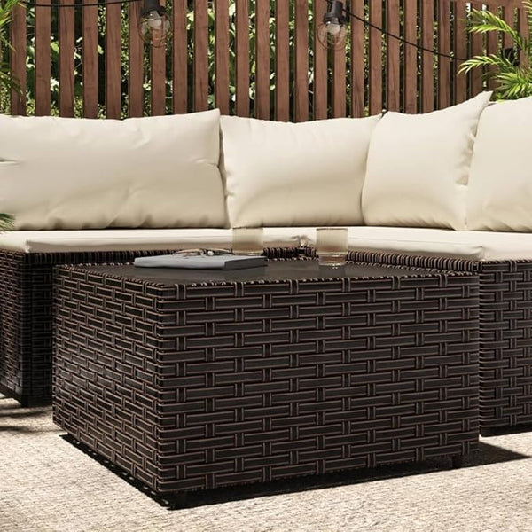 Garden Coffee Table Brown Patio end Table Coffee Tables for Lawn Patio - Photo 1