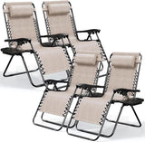 Nestl Zero Gravity Chairs Set of 4 - Beige - Photo 1