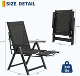 Outdoor Lounge Chairs, Patio Folding Chairs for Outside - Photo 2