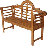 JONATHAN Y BNH103A Lutyens 51.2" 3-Seat Arched 600-Lbs Support Acacia Wood Outdoor Garden Patio Bench for Garden, Lawn - Photo 1