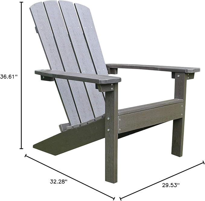northbeam Lakeside Faux Wood Adirondack Chair, Espresso