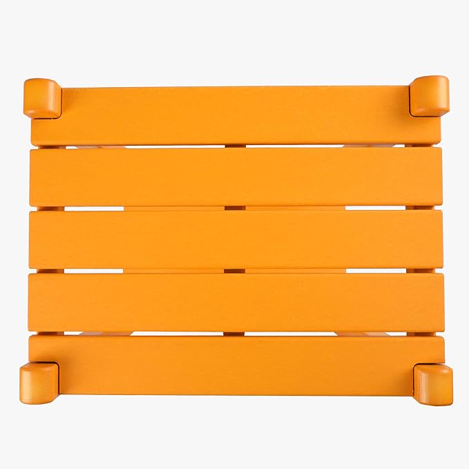 WestinTrends Malibu 36" Outdoor Adirondack HDPE 2-Tier Patio Side Table, Orange - Photo 9