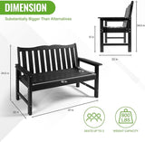 Backyard Expressions Poly Patio Bench (800 Lb Capacity) – Weatherproof Outdoor Bench, Low Maintenance - Photo 2