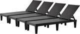 HOOYEAH Outdoor Chaise Lounge 4PCS, Adjustable Pool Lounge Chair with 5 Positions Backrest, Waterproof Sun Loungers - Photo 1