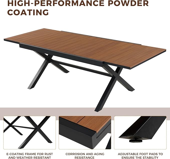 Grand patio Expandable Patio Dining Table - Photo 6
