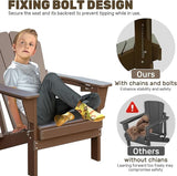 Domi Folding Adirondack Chair, HDPE Adirondack Chair with Cup Holder - Photo 6