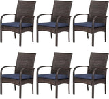 Outdoor Wicker Rattan Chairs Patio Furniture Sets with Cushions, 350lbs Capacity, All-Weather Rattan Sofa Set for Garden - Photo 1