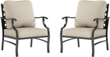 Metal Patio Chairs Set of 2 with 5.75" Extra Thick Cushion - Photo 7