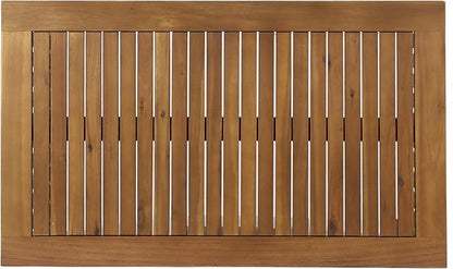 Merax Outdoor Acacia Wood Coffee Table, All-Weather Patio Tables for Outside, Backyard, Porch, Garden, Balcony, Poolside, Brown + Antique Bronze