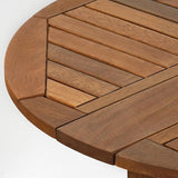 Furinno FG17035 Tioman Hardwood Patio Furniture Gateleg Round Table in Teak Oil, Natural - Photo 6