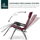 Best Choice Products Oversized Zero Gravity Chair, Folding Outdoor Patio Lounge Recliner w/Cup Holder Accessory Tray - Photo 4