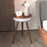 Louis Donné Smart End Table with Bluetooth Speakers, Round Side Table with Wireless Charger - Photo 5
