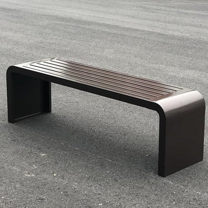 Garden Bench, Outdoor Patio Backless Bench, Metal Garden Benches, All-Weather Park Bench for Garden, Porch, Lounge(Color:Brown,Size:180 * 40 * 45cm/71 * 16 * 18in)