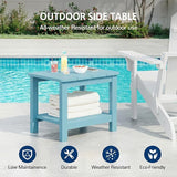 Patio Chairs Set, 3 Pieces Weatherproof HIPS Outdoor Furniture - Photo 8