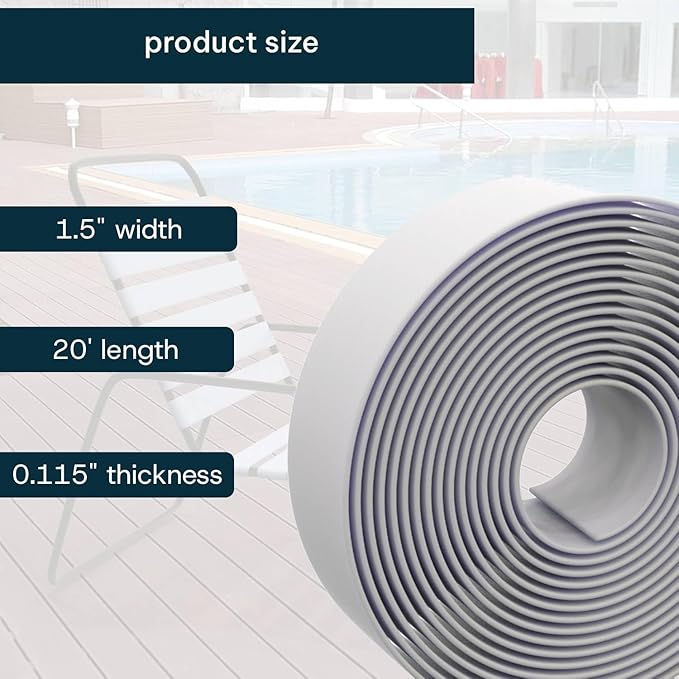 1.5 Inch Wide, 20ft Long Vinyl Strap - Replacement Straps for Patio Chairs - Vinyl Strapping for Patio Furniture Repair - Photo 3