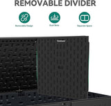 YITAHOME 220 Gallon Double-Wall Deck Box with Divider & Side Handles, Outdoor Large Storage for Patio Furniture Cushions - Photo 3