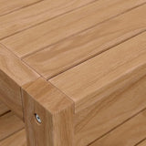 Modway Carlsbad Teak Wood Coffee Table, Natural - Photo 7