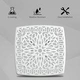 Cast Aluminum Square Table with 1.6 inch Umbrella Hole, Outdoor Patio End Side Table - Photo 4