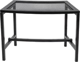 Sunnydaze Mesh Outdoor Curved Bench - Metal Patio Bench Set - Heavy-Duty Outdoor Seats for Backyard or Fire Pit - Black - Photo 7