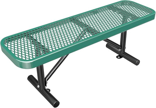 Ceridwen Park Benches for Weatherproof Commercial Outdoor Bench,Metal Frame Park Bench with Expanded Metal Mesh for Garden Bench,Rectangular Outdoor Benches for Outside Garden Lawn Yard Porch
