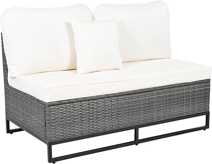 Quarte 7 Pieces Outdoor Patio Furniture Sofa Set with Coffee Table and Pillows - Photo 8