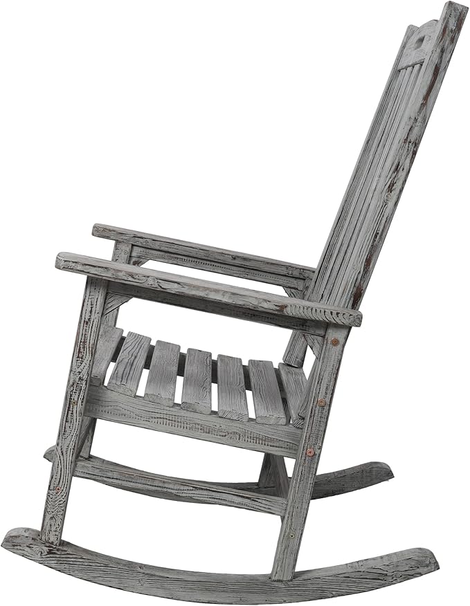 Oversized Porch Rocker Chair with Wide Seat and Tall Backrest for Ultimate Relaxation and Comfort Indoors or Outdoors