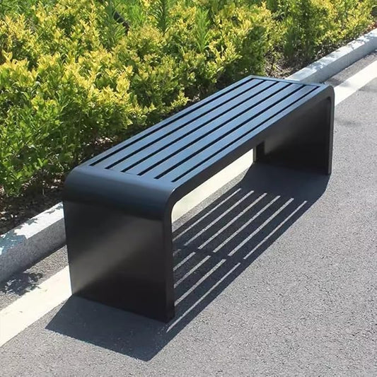 Outdoor Bench, Metal Garden Bench, Park Bench, Weatherproof Bench with Metal Frame, for Gardens, Balconies and Terraces (Color : B, Size : 100cm)
