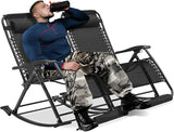 MoNiBloom Oversized Patio Rocking Chair Set of 2 Zero Gravity Chair XL - Photo 1