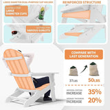 YEFU Adirondack Chair, Foldable Oversized Plastic Adirondack Chair Set of 4 with Cup Holder - Photo 6