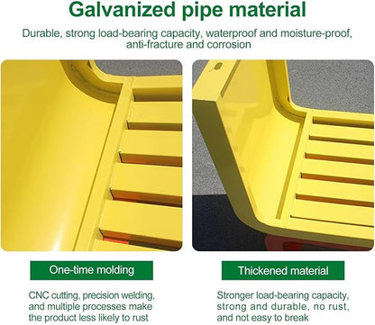 Outdoor Patio Bench, Park Bench Outdoor Bench Metal Bench Backless Benches, 660Lbs Weight Capacity, for Porch, Garden, Park, Backyard(Red,120x40x45CM)