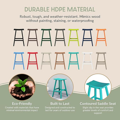 WestinTrends Malibu Malibu 29 Inch High Backless Seat Bar Stools (Set of 3), Turquoise