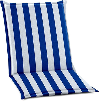 BrylaneHome Hinged Back & Seat Cushion - 21.5" H Seat Back - Patio & Outdoor - Water, Stain & Fade Resistant - Bright Cobalt Cabana