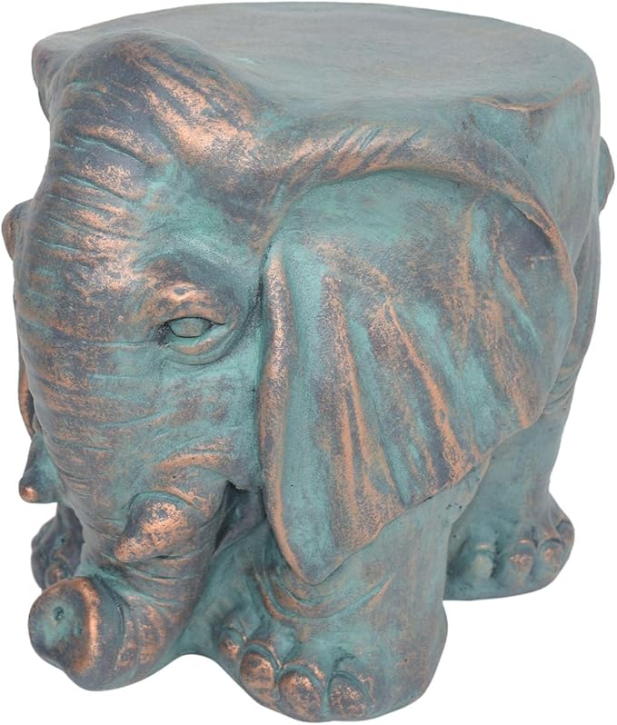 Garden Stool, Plant Stool or Elephant Table for Garden, Front Porch, Patio, Outside, Indoor, Lightweight Concrete - Photo 4