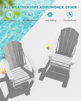 SERWALL Foldable Adirondack Chair Set of 2 - Photo 10