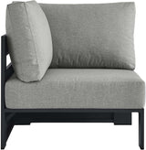 Modway Tahoe Aluminum Outdoor Sectional Corner Chair Gray with Weather-Resistant Cushions - Photo 4
