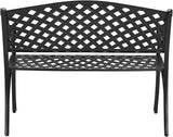 Laurel Canyon 41" Outdoor Patio Bench, Cast Aluminum Construction Furniture Chair - Photo 7