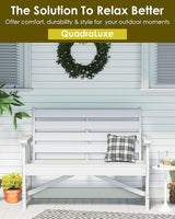 GREENVINES Outdoor Bench | HDPE | Garden Benches | All Weather | for Outdoors Patio Park Porch Outside Backyard - Photo 5