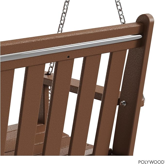 POLYWOOD GNS60TE Vineyard 60" Swing, Teak - Photo 6