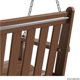 POLYWOOD GNS60TE Vineyard 60" Swing, Teak - Photo 6