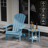 YEFU Adirondack Side Table, 18" Double Outdoor Side Table Set of 2, Poly Lumber end Table, Weather Resistant for Indoor - Photo 2
