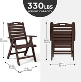Costaelm Outdoor Adjustable Highback Folding Patio Dining Chair - Photo 3
